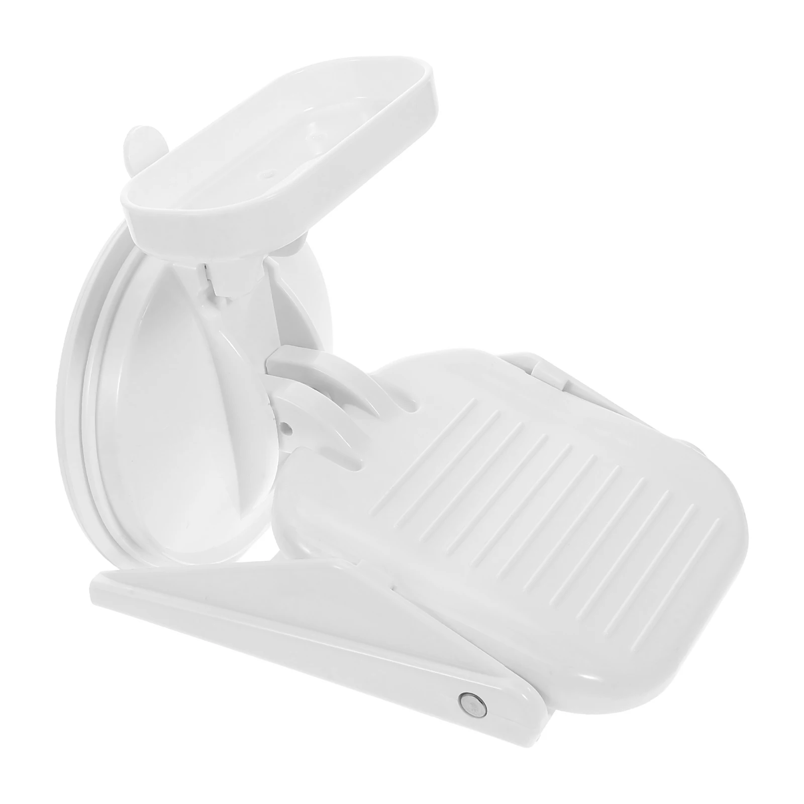 

Suction Cup Leg Washer Foot Holder for Shower Shaving Foldable Rest with Soap Plastic Bathroom Pedal Step Shelf Footrest