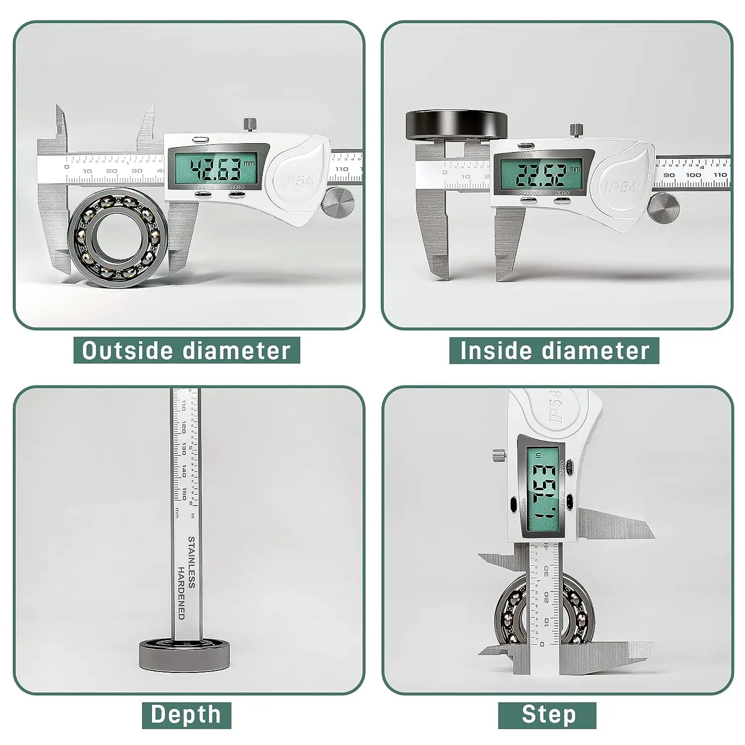 IP54 Digital Waterproof Calibrador Caliper Pachometer in acciaio inossidabile Digital paquimetro strumenti di misurazione misuratore di profondità