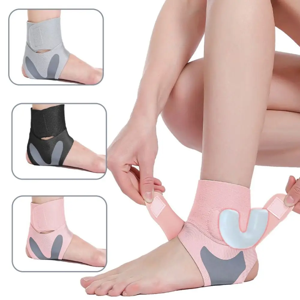 Adjustable Ankle Support Brace Anti-Sprain Guard Compression Ankle Strap Protective Elastic Sports Ankle Protector Basketball