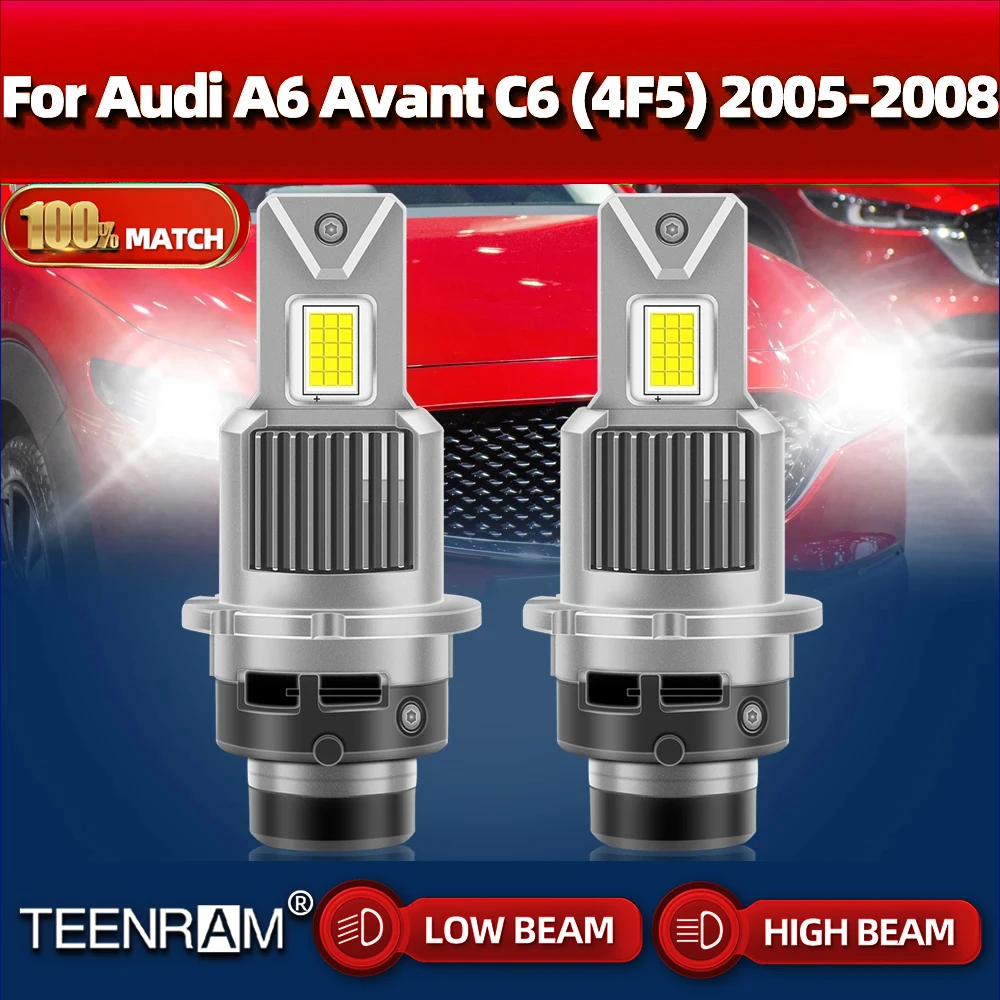 D2S HID Xenon Headlight Bulbs 150W 60000LM Auto Headlamp 6000K Car Light 12V For Audi A6 Avant C6 (4F5) 2005 2006 2007 2008 