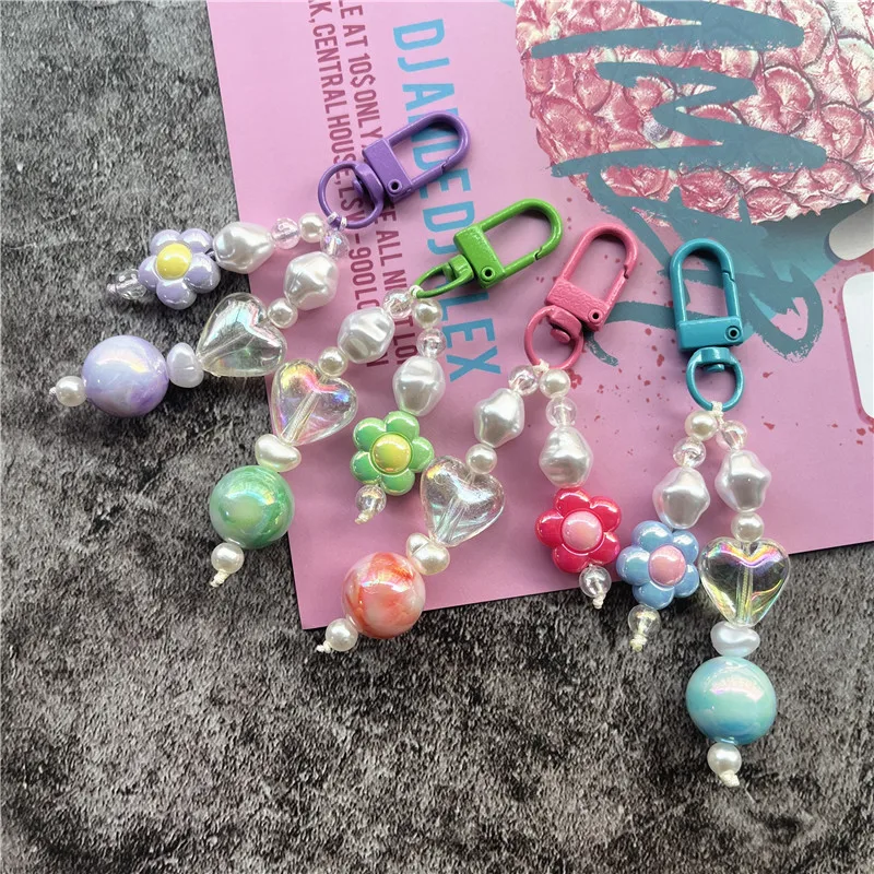 Cellular Pendant Keys Rope Silicagel Cute Lanyard Keychain Color Key Chain Premium Accessories Kawaii Phone Charm Bag Ornaments