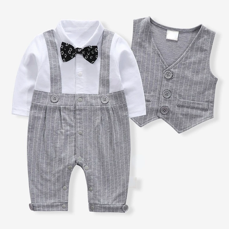 

Baby Boys Gentleman Outfits Suits Clothing Spring and Autumn Baby Jacket Rompers 2PCS Suit Boutique Kids Clothing