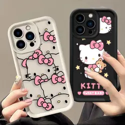 Funda de Hello Kitty para VIVO, carcasa de Anime, Gato lindo, Y15S, Y16, Y17, Y19, Y20, Y21, Y22, Y27, Y35, Y36, Y50, Y72, Y75, Y76, Y77, Y78, Y81, Y91, Y93