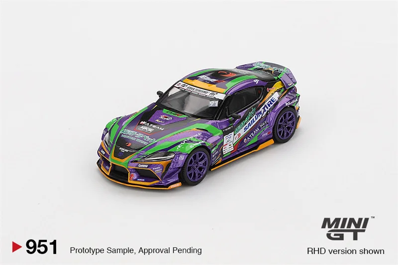

Предпродажа MINI GT 1:64 GR Supra EVA, литая под давлением модель автомобиля, коллекция миниатюрных моделей