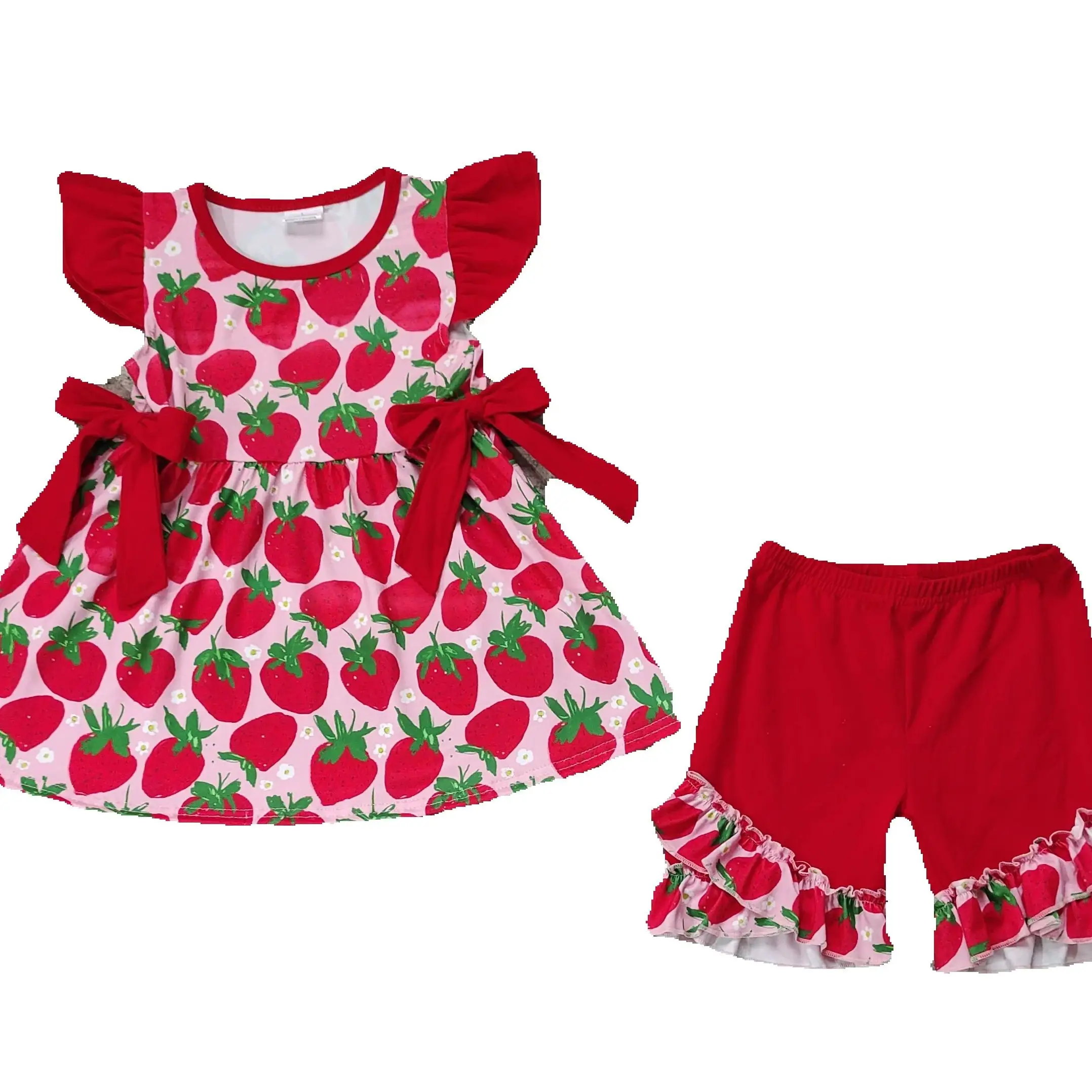 GSSO2023 pre-order baby girl clothes strawberry toddler girl summer outfit-real pic