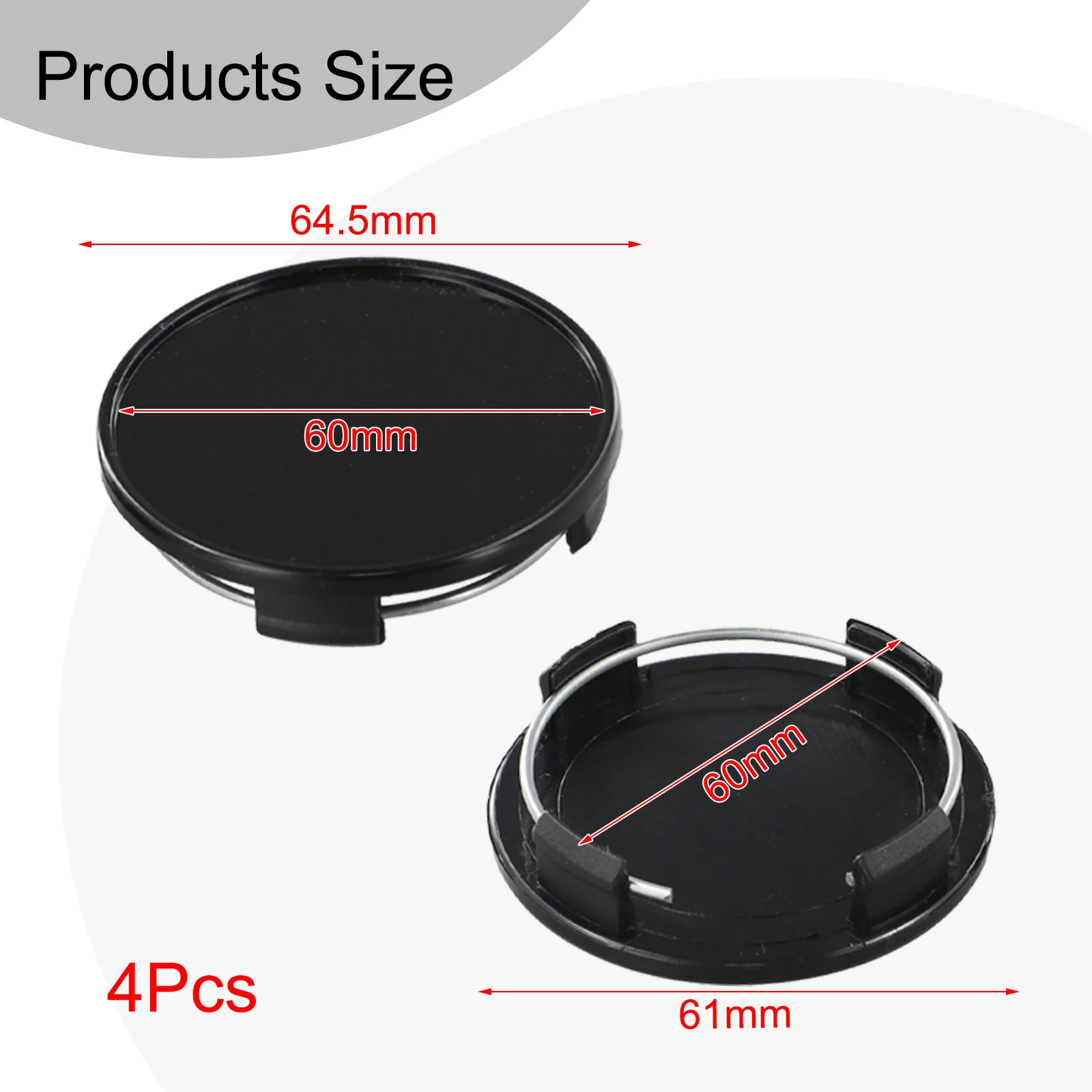 High Quality Practical Wheel Hub Cap Car 65MM Cover Trim Vehicles 4PCS Center Front & Rear Moulding Rims Styling