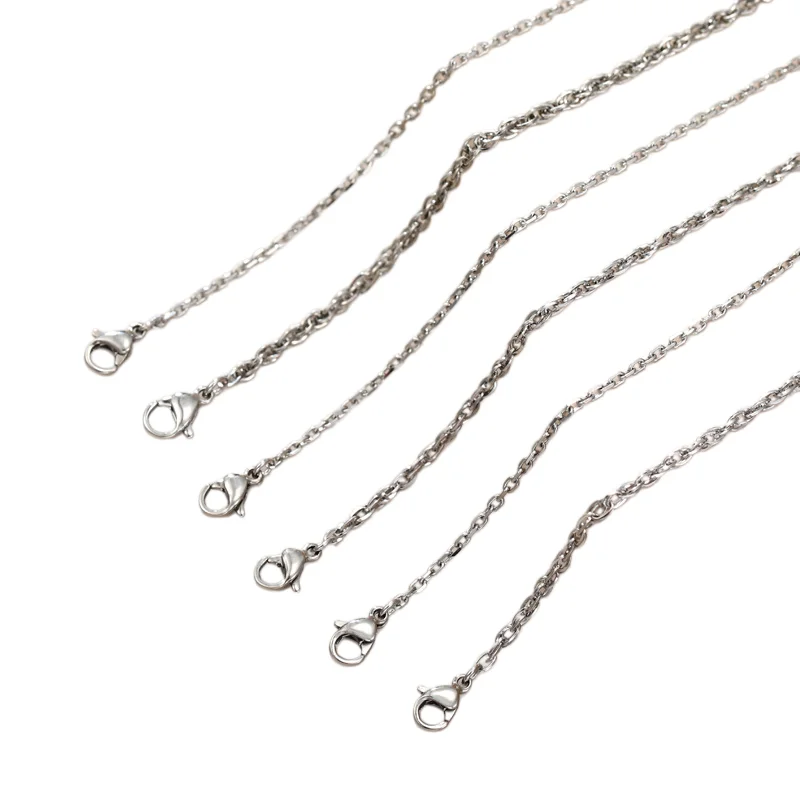 6pcs Geometric O Chain Necklace for Women Girls Daily Wear Party Jewelry 14/18/24 Gold Silver Adjustable DIY Necklace Wholesale