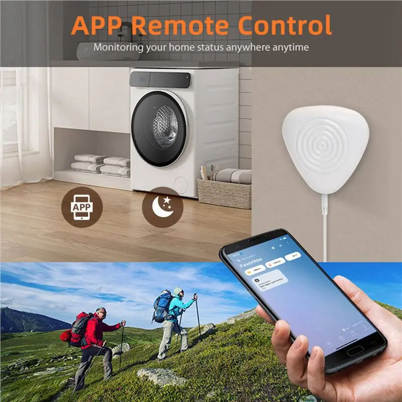 【MUST-HAVE】3X Tuya Zigbee Water Level Sensor Smart Water Leakage Alarm Detector Overflow Security Protection Things Tuya Ewelink
