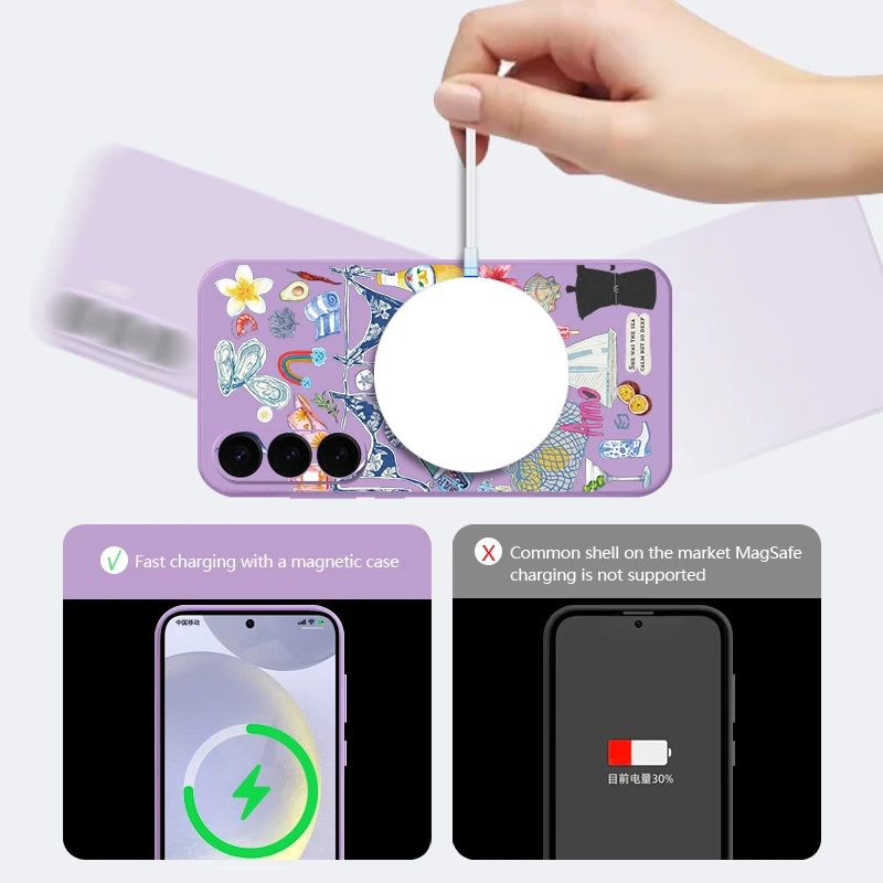 Sea Turtle Print Magnetic Phone Case For Samsung Galaxy S26 S25 S24 Ultra S23 S24 S25 FE S22 Plus For Magsafe Soft TPU Cover - view 3