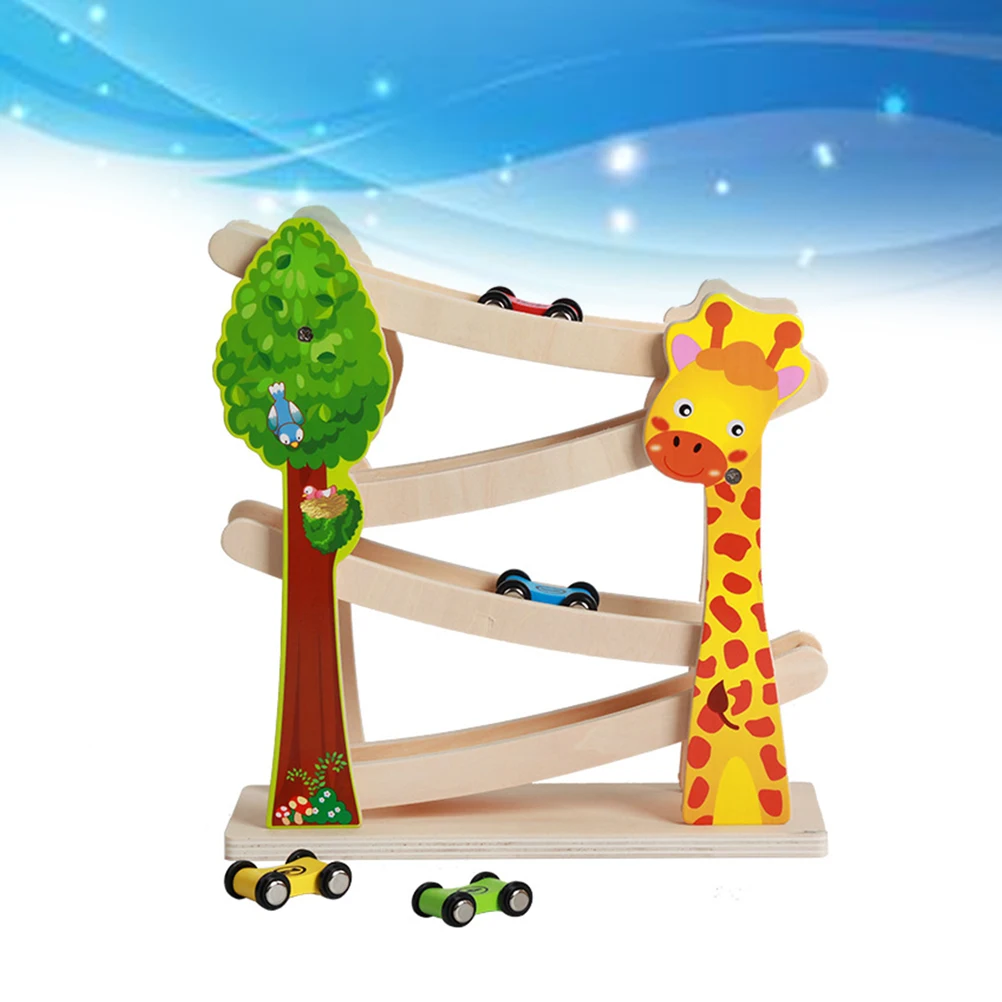 

wooden gliding car car gliding ladder car gliding track wooden ramp race track wooden race track toy