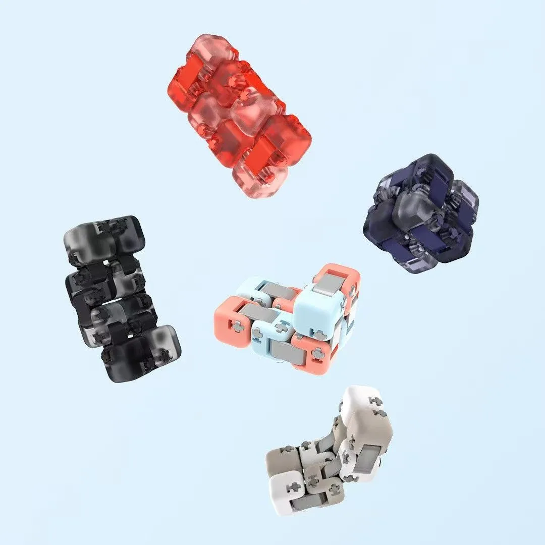 Xiaomi Mitu Spinner Colorful Building Blocks Finger Fidget Decompression Toy Puzzle Assembling Cube Finger Spinner Random Color