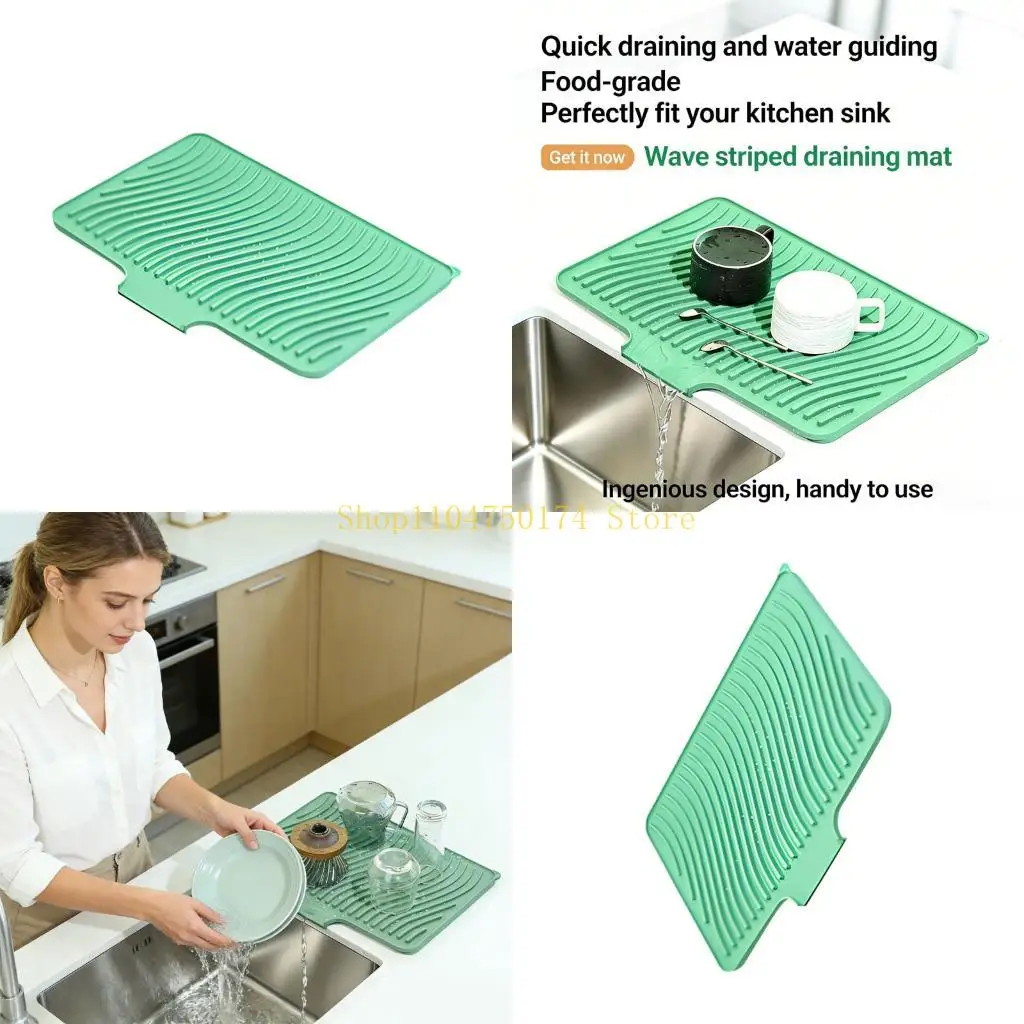 プレミアムキッチンエラストマー乾燥パッド強調滑りにくいデザイン食器用具トップセール