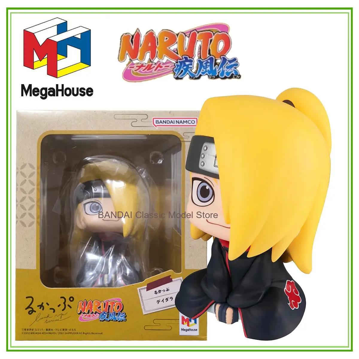 

Original Mega House Look Up Naruto Shippuden Deidara Anime Figure Genuine Collectible Model Doll Desktop Toy Ornaments Gifts