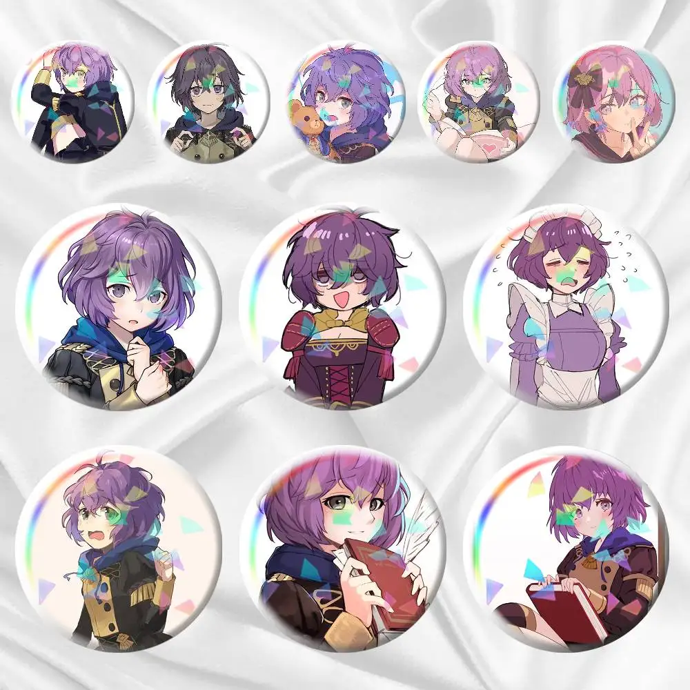 

Bernadetta Fire Emblem 75mm 44mm 25mm Brooch Backpack Hat Pins Accessories Toys Badge
