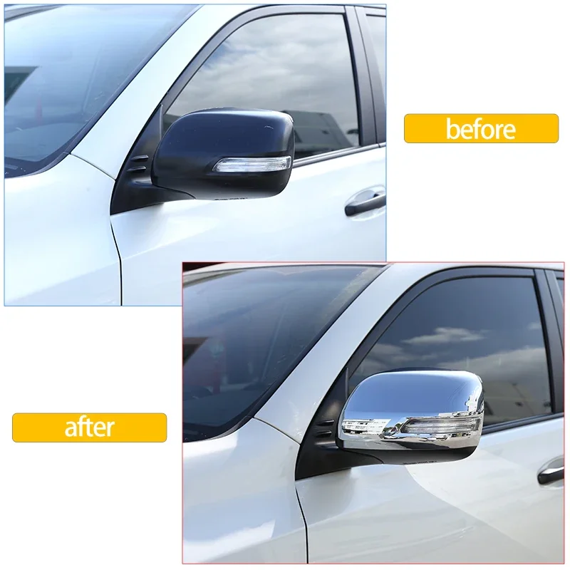 

ABS Carbon Fiber For Toyota Land Cruiser Prado FJ150 150 Car Exterior Mirror Cover Decoration Sticker Car Protection Accessories