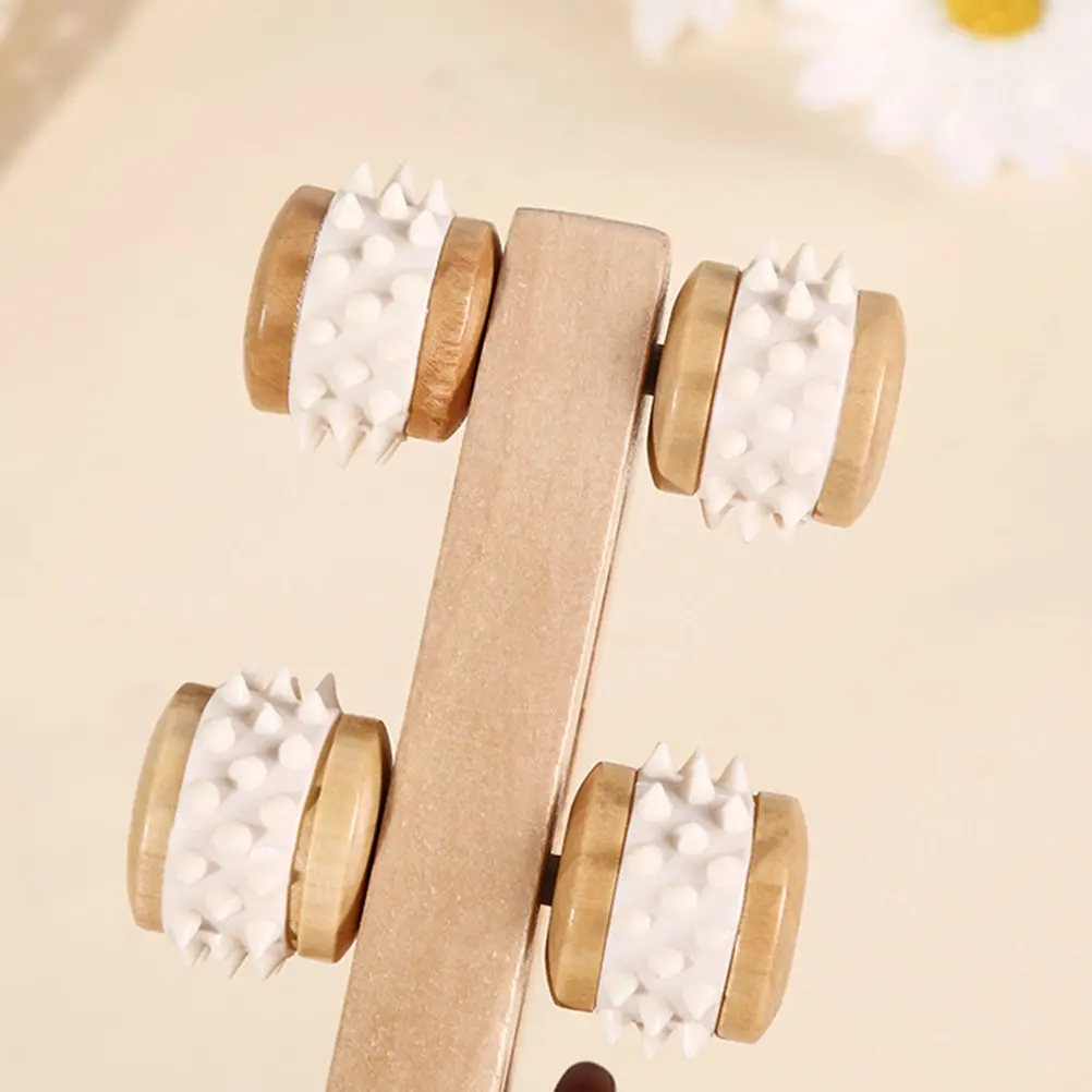 

Деревянный массажный ролик для тела: ручной массажер для растяжки, йоги, глубокого массажа тканей, улучшения кровообращения и расслабления