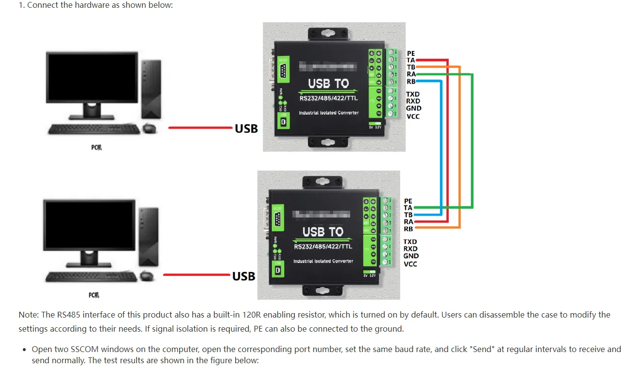 USB-zu-RS232/RS485/RS422/TTL-Konverter, industrieller Isolationstyp, FT232RNL-Chip-Schema – Detail 16