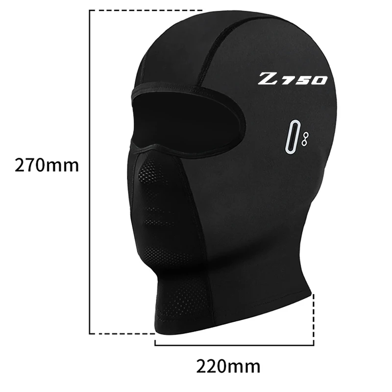 All-Season Motorcycle Balaclava for Kawasaki Z750 Series – Summer Cooling UV Cap, Winter Warm Keep Mask for Z750/Z750R/Z750S