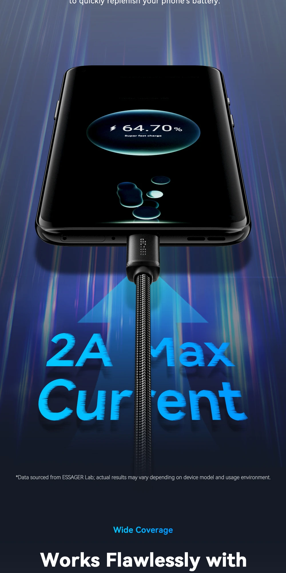 Essager Micro-USB-Kabel 2A Schnelllade-USB-Kabel für Xiaomi Realme Redmi Samsung Huawei Handy USB-Datenladegerät Kabel 3M – Detail 3