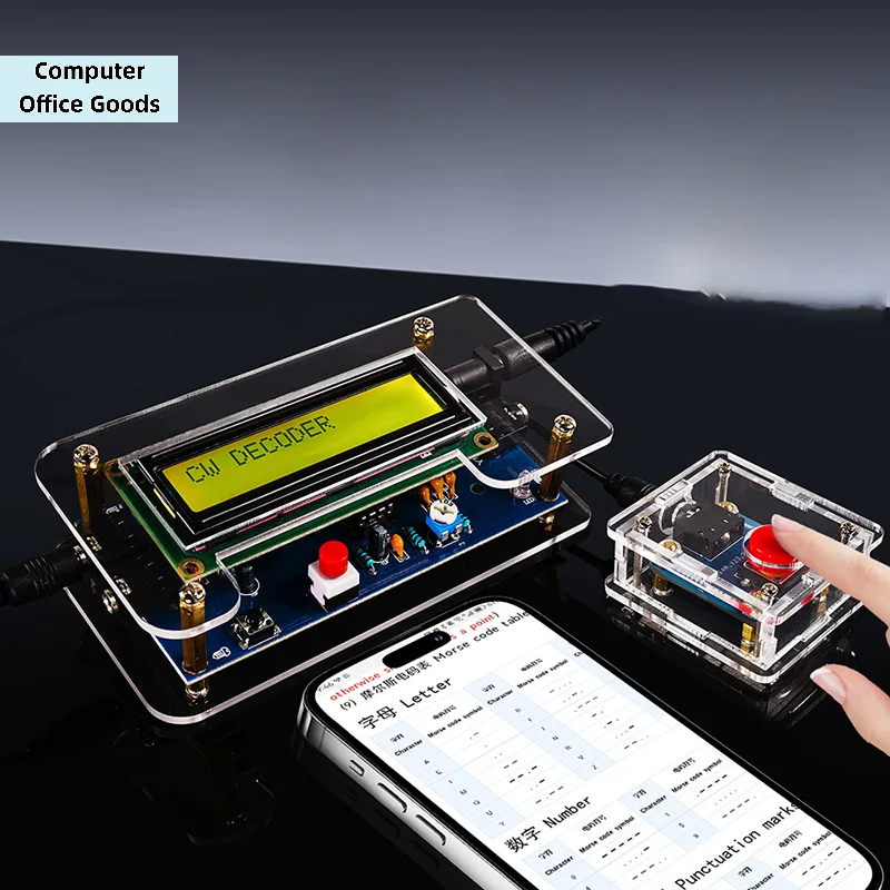 

【DC9V DIY CW Trainer CW Decoder Kit Morse Code Reader LCD Display Radio Circuit Board Electronic Welding Practice Kits】