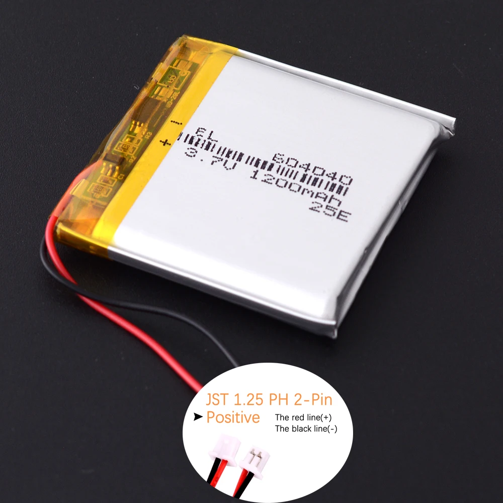 10 قطعة/الوحدة JST1.25mm 2Pin 804040 3.7V 1800mAh بطارية ليثيوم بوليمر يبو 304040 404040 504040 604040 704040 904040 104040