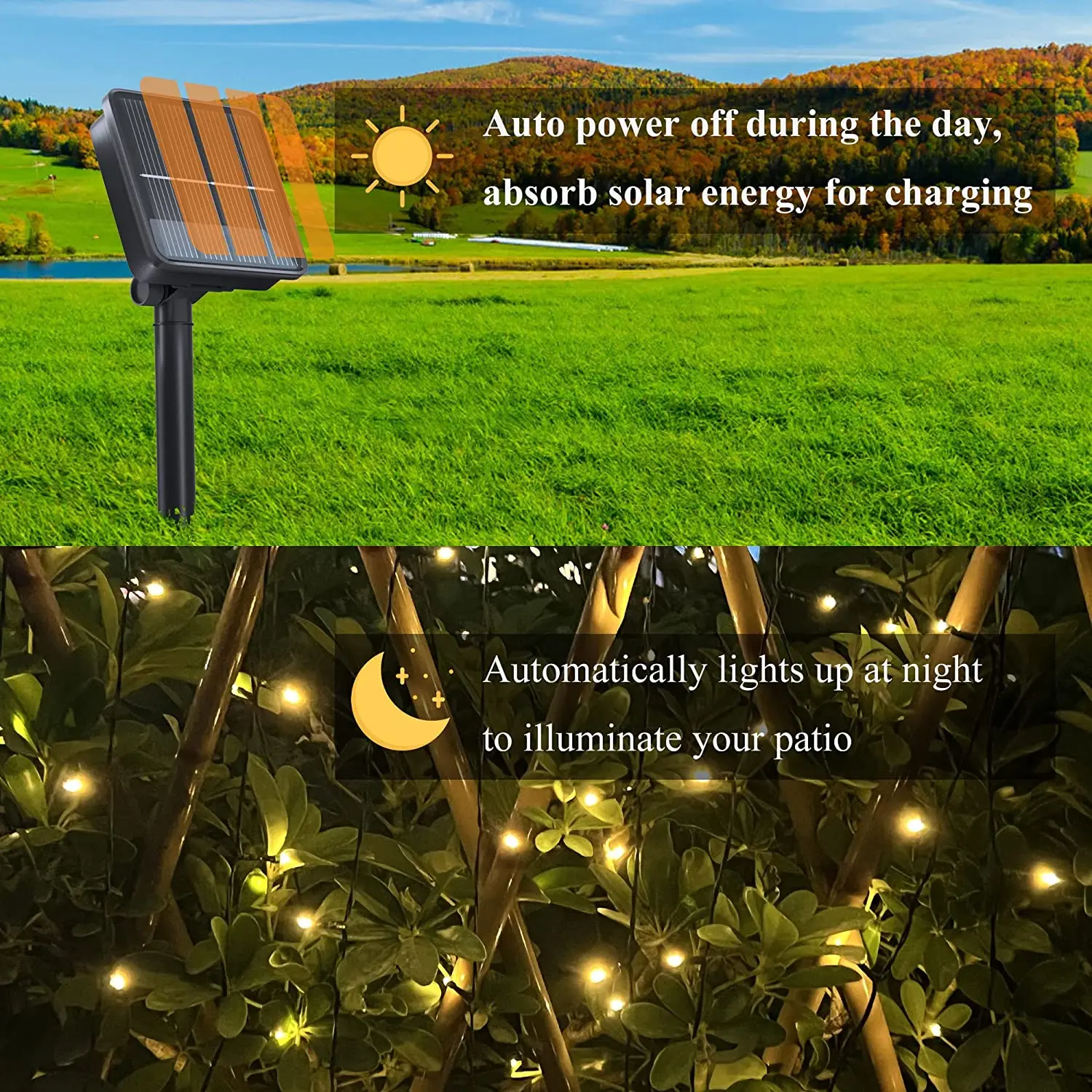 32m 22m Solar Garland LED String Lights Christmas Decorations for Home Fairy Lights Outdoor Garden Lighting Wedding Bedroom Lamp