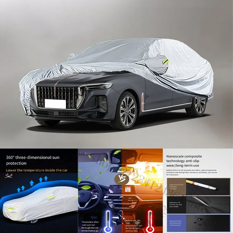 

For Hongqi H9 fit Outdoor Protection Full Car Covers Snow Cover Sunshade Waterproof Dustproof Exterior Car cover protection