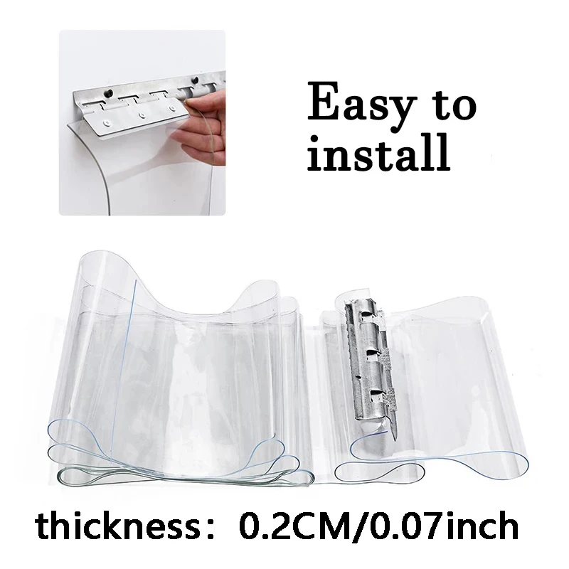 Environmentally Friendly Mall Windproof Curtains, PVC Transparent Soft Curtain Strips, Indoor and Outdoor Insulation