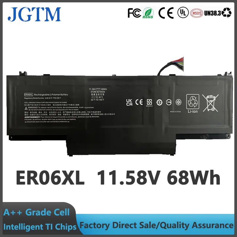 

ER06XL 11.58V 68WH for HP EliteBook x360 1040 G11 ER06068XL HSTNN-OB3I N59734-271 N59734-AC1 N59788-005 TPN-DB1T 5872mAh