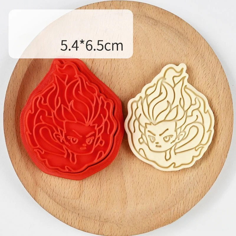 Nezha Aobing Biscuit Mold Baking Cookies Printing Stone Sculpture Tool New Cute Cartoon Modelling Home 3D Cutting Mold