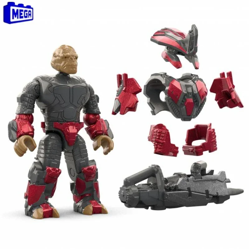 Figuras de acción originales Mega Halos Construx Infinites Heroes Series 17 Spartan Yoroi Kovan Agryna, juguetes para coleccionar adornos