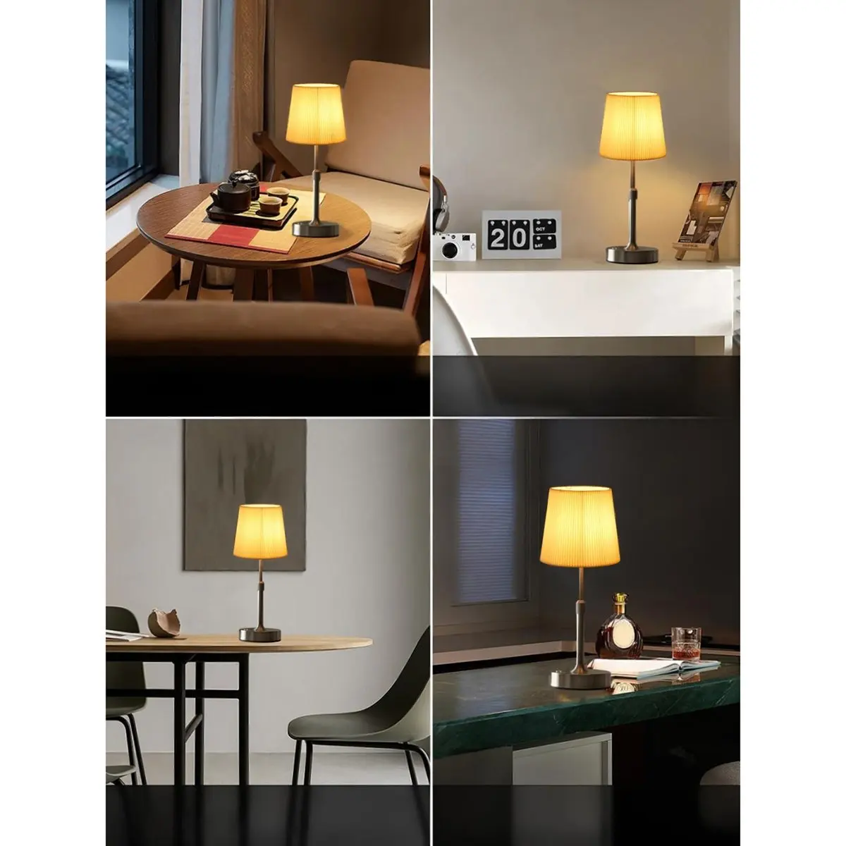 

Just- Led Cordless Night Light Rechargeable Bedside Table Lamps Touch Stepless Dimming Portable Desk Lamp for Bar Restaurant