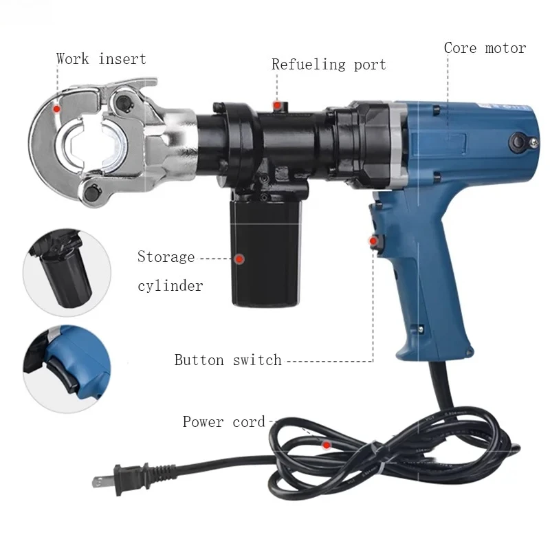 ELECTRIC LBo‑300 Hydraulic CrimpingPliers 220VPlug‑In Cutter For 10‑400MM² Copper Aluminum Terminal Wire Crimping Working Device