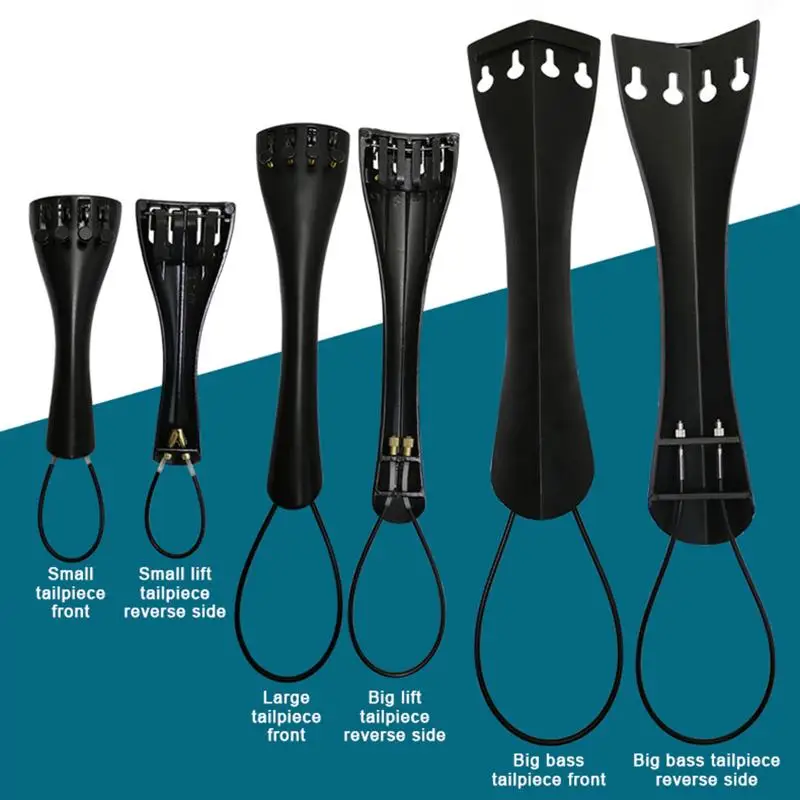 Carbon Fiber Violin/Viola Tailpiece With Tailgut Rope Fine Tuners 4/4 3/4 1/2 1/4 1/8 1/10 Size Violin Accessories