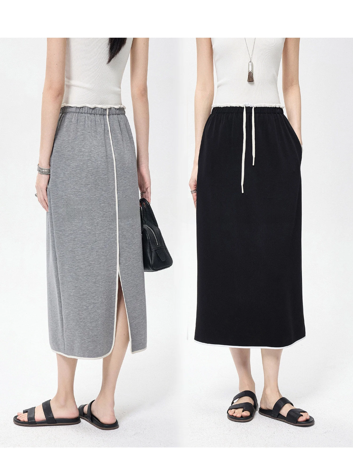 

Юбка женская повседневная стильная с высокой талией, дышащая, с цветными блоками, 3D-резкой и флисовой подкладкой, прямого кроя, из смесового полиэстера и хлопка