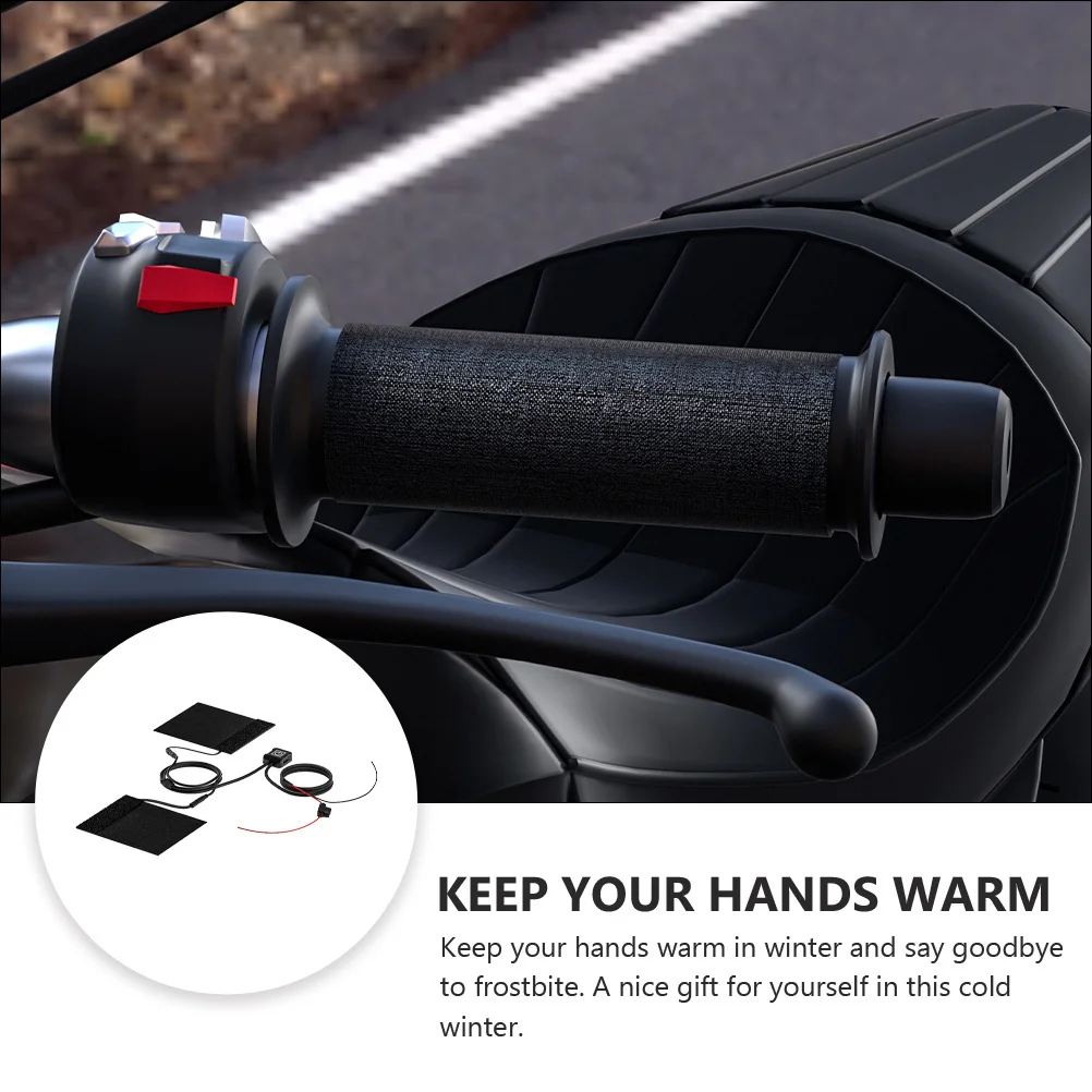 

1Set Motorcycle Heated Grip Covers with Adjustable Heat High Resilience Handlebar Covers for Safe Driving in Cold Weather