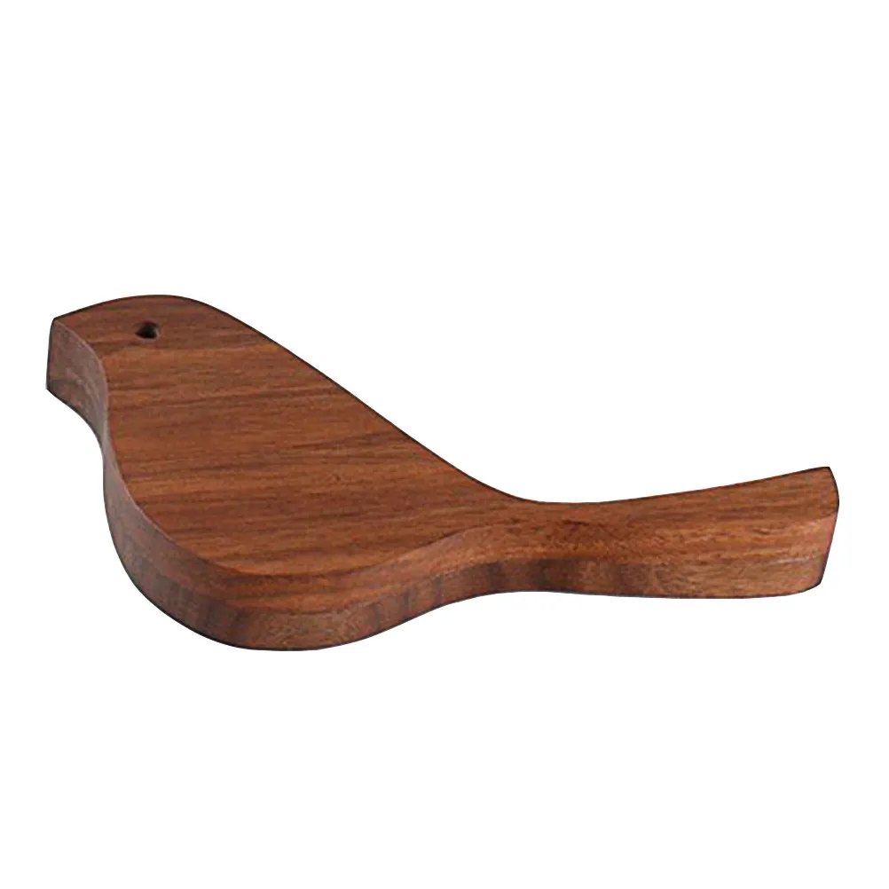 1Pcs Solid Wood Bird Desk Calendar Stand Coffee Color Decorative Postcard Holder Desktop Message Display Ornament