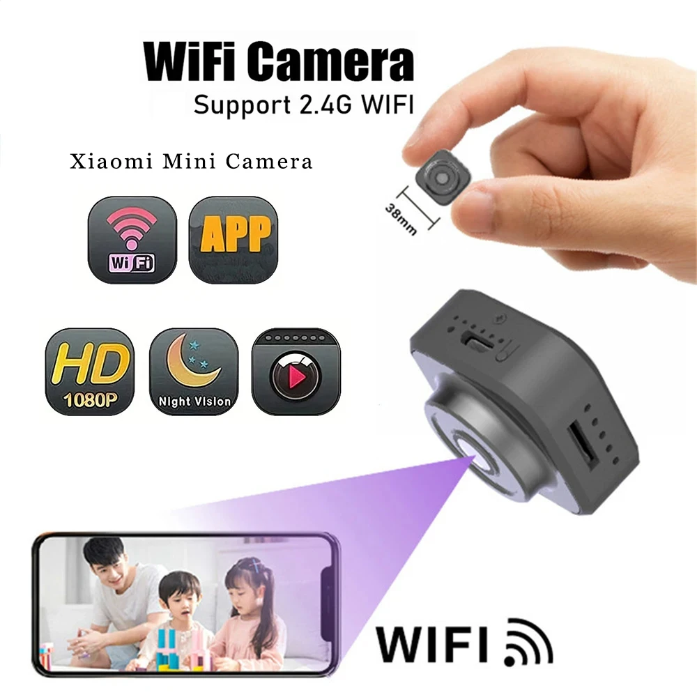 

HD Wifi Camera 1080P HD Mini Wireless Camcorder Home Security Motion Detection IP P2P Recorder DVR HD Micro Webcam Small Camera