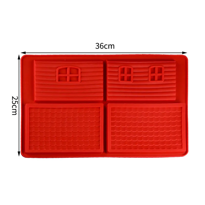 Christmas Gingerbread House Silicone Cake Baking Mold for Chocolate Biscuit Pastry Dessert Bread Bakeware Pan Decorating Tools