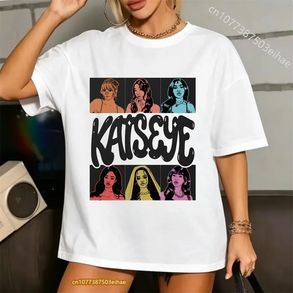 Girl Group Katseye Kpop Graphic Print Fashion T Shirts Pop Music Korean Aesthetic Oversized Soft Cotton Casual Tees Women Kids