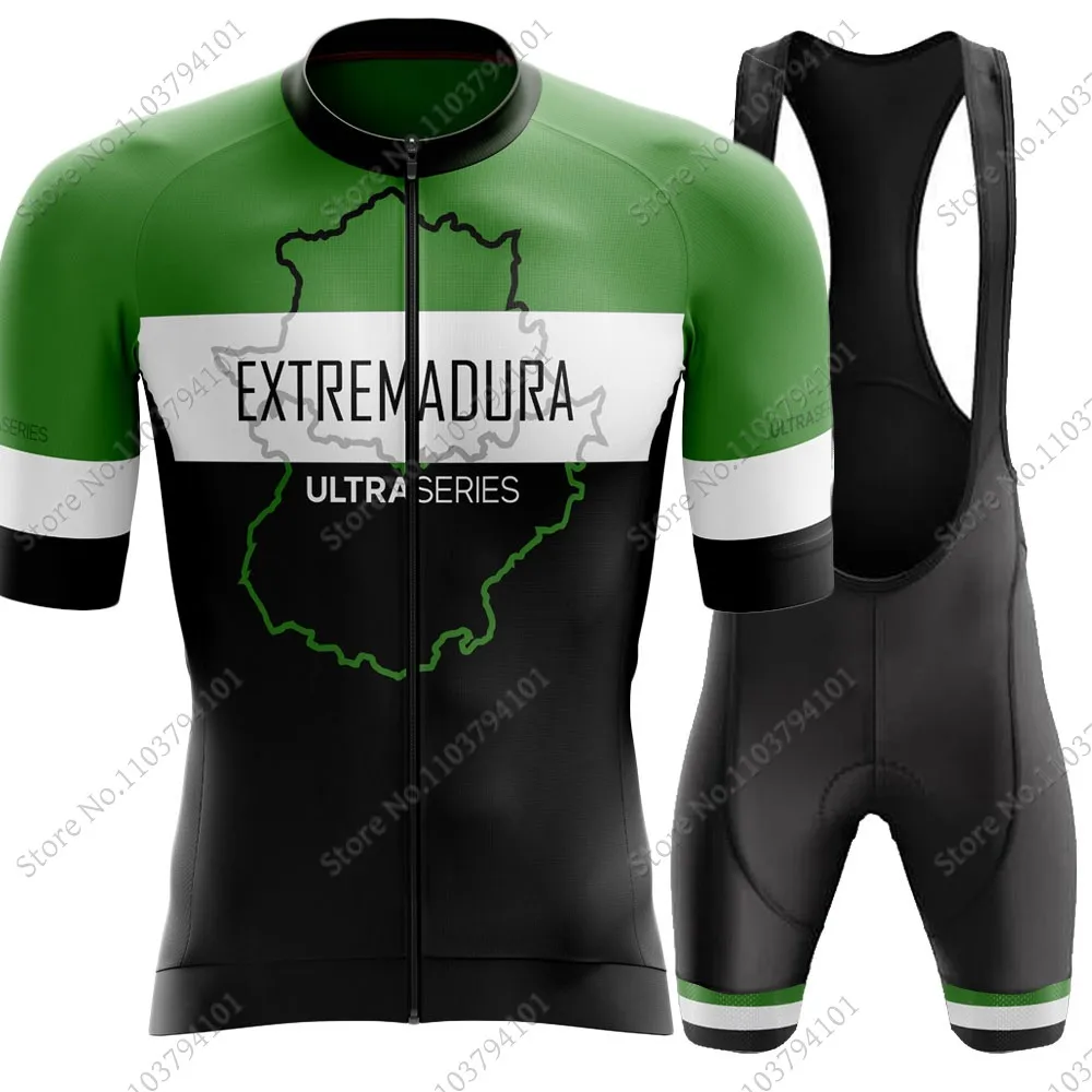 Extremadura - Pebetero 2024 Cycling Jersey Set Summer Clothing Road Shirts Suit Bicycle Bib Shorts MTB Maillot Ropa