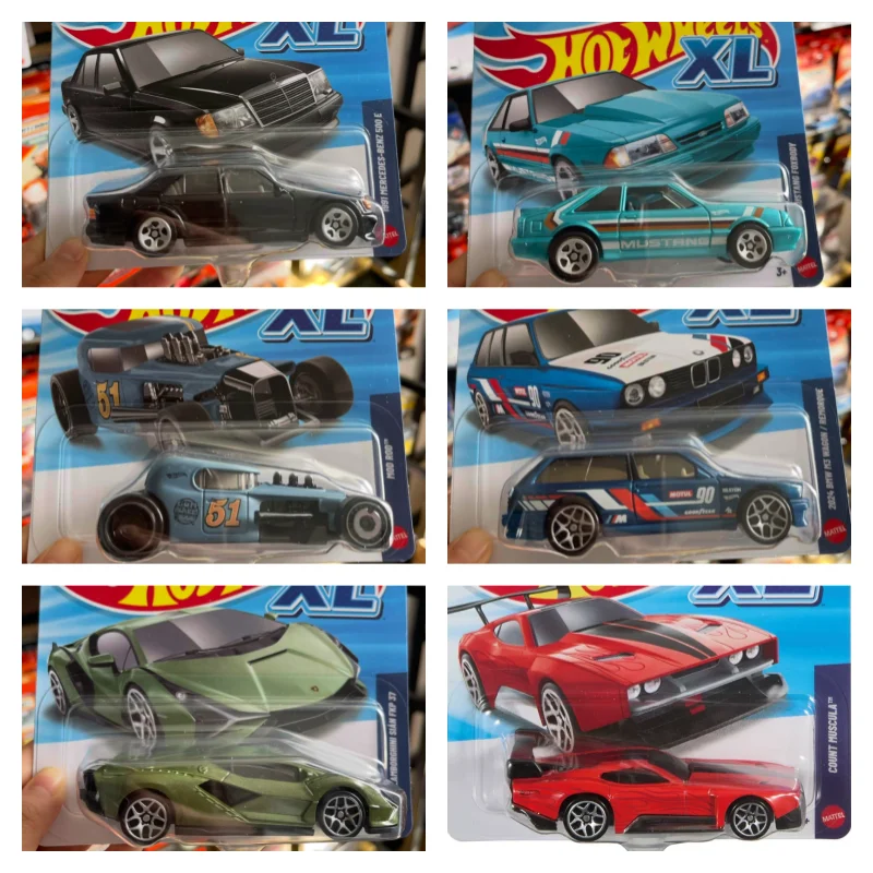 

Hotwheels JKL02 XL Large Scale Diecast Toy Cars Basic Series Mustang Mercedes Lamborghini Metal Body Models For Kids Collectors