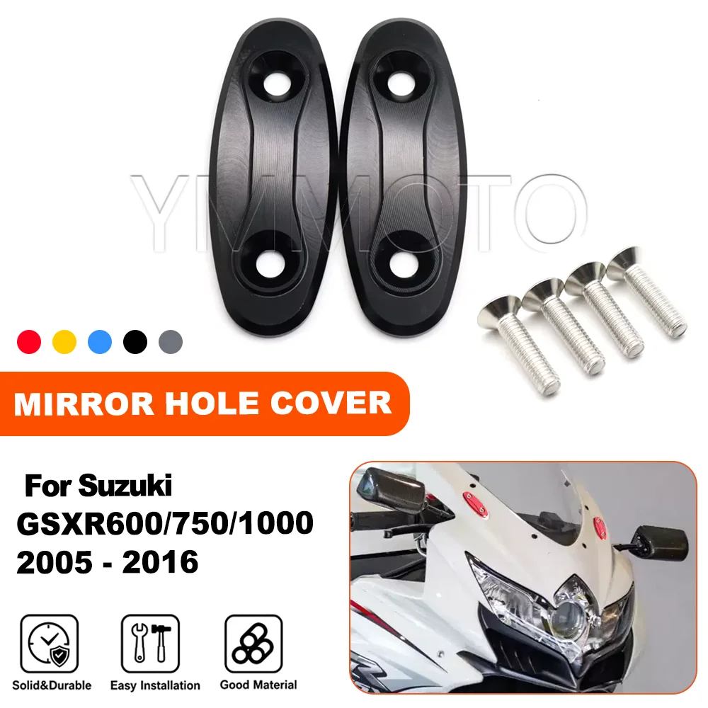 Motorcycle Rearview Mirrors Seat Decorative Cover Mirror Base For Suzuki GSXR 600 750 GSX-R 1000 05-16 Hayabusa GSXR600 GSXR750