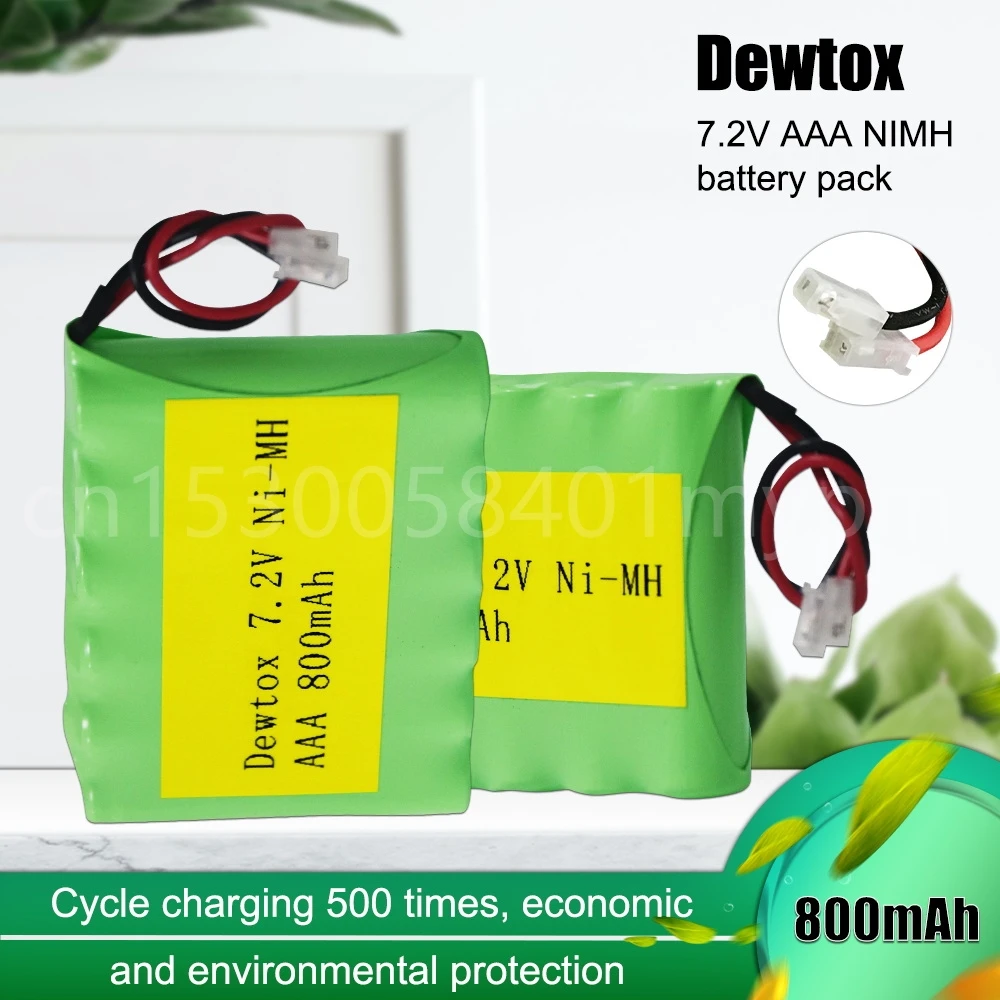 7.2V 6*AAA 800mAh NiMh Battery Cell Rechargeable Ni-Mh Batteries Pack with Plugs for Remote Control Cars