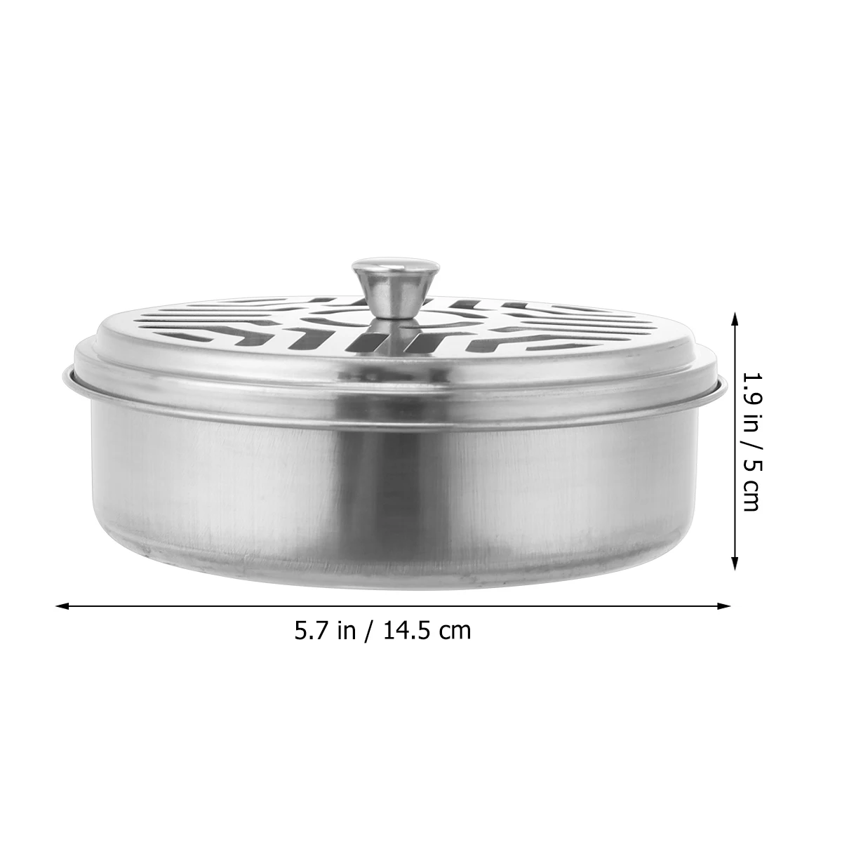 

2Pcs Holder Classic Style Stainless Steel Coil Incense Stand Dust Collector Home Use 14.5cm Tray