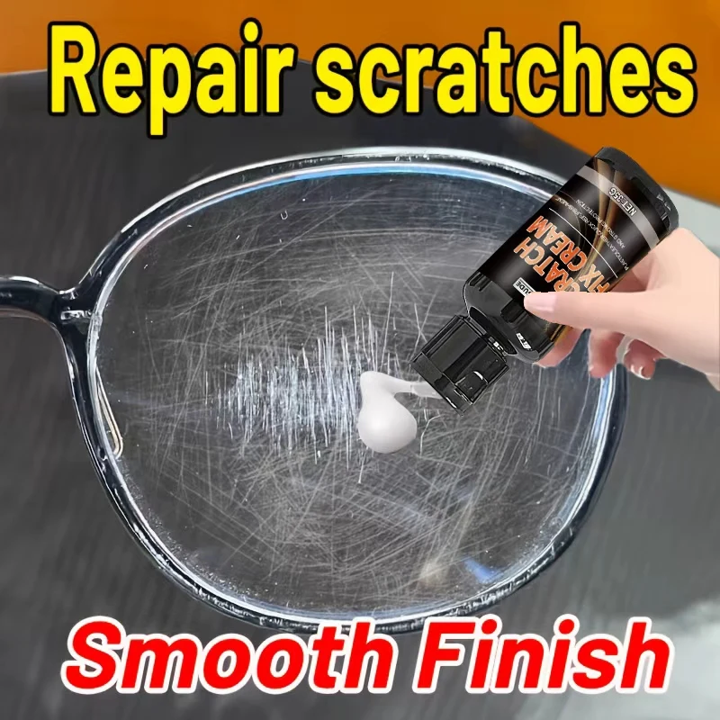 Glasses Scratch Repair Cream - Glasses Lens and Frame Polish, Lens Scratch Polishing, Repair Paste, Suitable for All Glasses