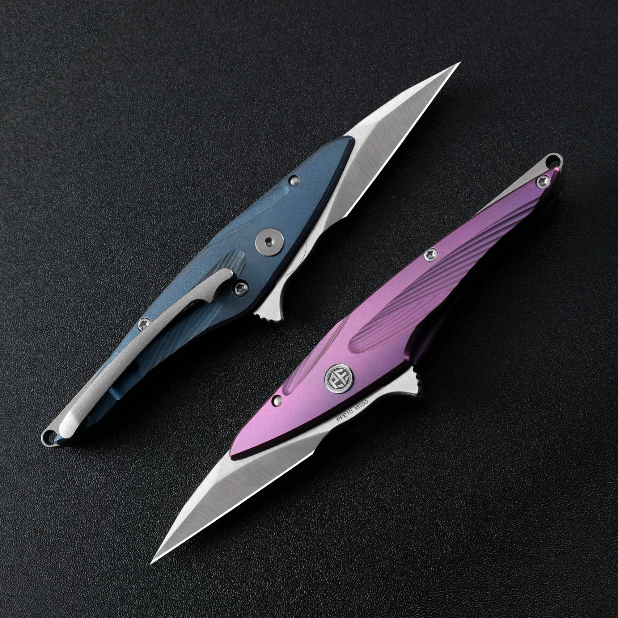 Petrified Fish PFE10 Mini Folding Pocket EDC Knife for Men M390 Steel Titanium Handle Camping Hunting Hiking Survival Hand Tools