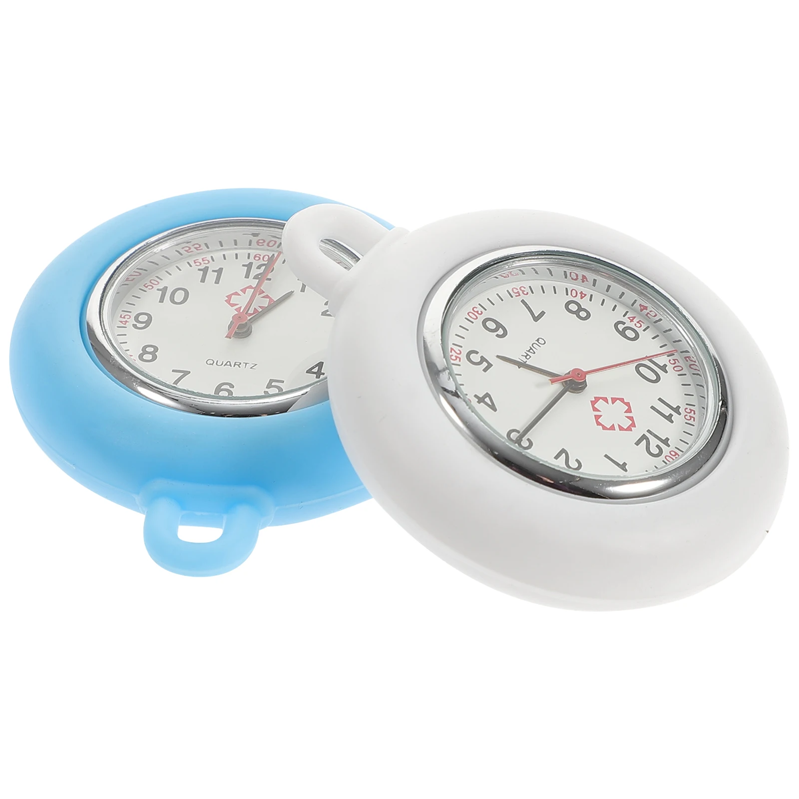 

2pcs Nurse White Blue Dial Vintage Pocket Vintage Dial Watch Parts DIY Accessory Gift Student Fob Watch Straps