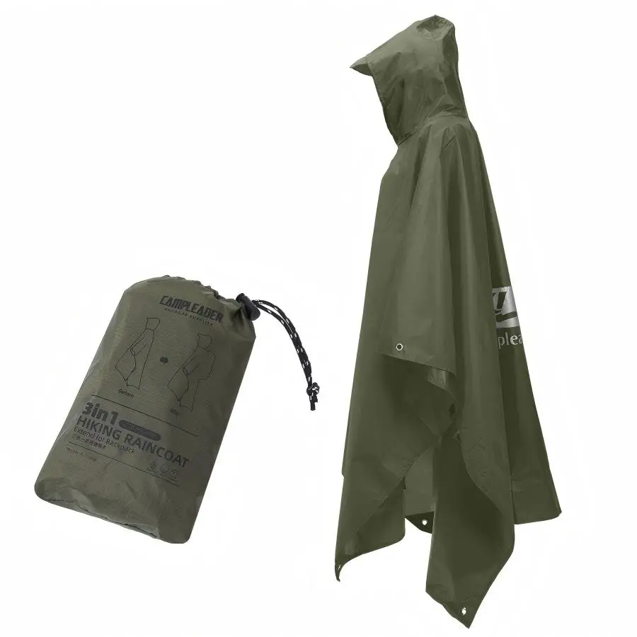 3-in-1 wasserdichter, leichter Unisex-Regenmantel zum Wandern, Regenmantel, Wandern, multifunktionale Outdoor-Aktivitäten, Regenausrüstung, Zeltabdeckung – Detail 2