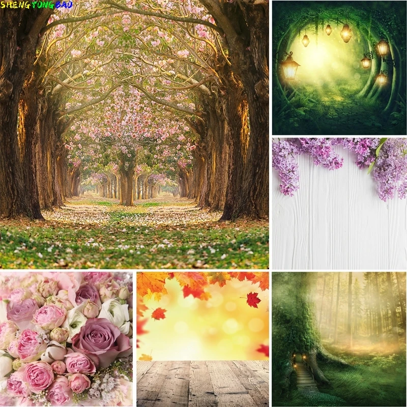 

Vinyl Custom Photography Backdrops Props Flower Board Landscape Children's Birthday Photo Studio Background ZHDT-21